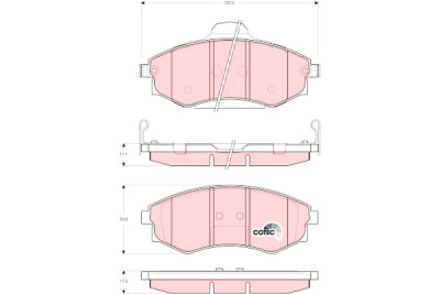 Set di 4 pastiglie freno COTEC TRW GDB3256
