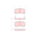 Set di 4 pastiglie freno TRW GDB3258