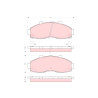 Set di 4 pastiglie freno TRW GDB3263