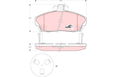 Set di 4 pastiglie freno COTEC TRW GDB3267