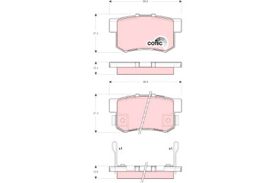 Set di 4 pastiglie dei freni COTEC