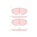 Set di 4 pastiglie freno TRW GDB3273