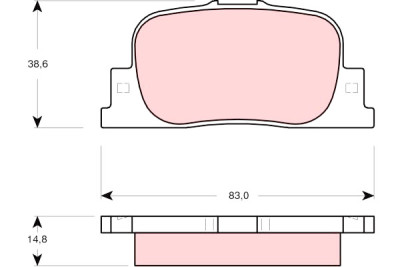 Set di 4 pastiglie freno TRW GDB3278