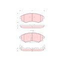 Set di 4 pastiglie freno TRW GDB3283