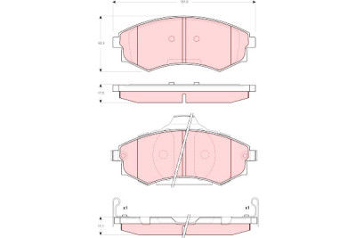 Set di 4 pastiglie freno TRW GDB3283