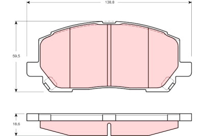 Set di 4 pastiglie freno TRW GDB3286