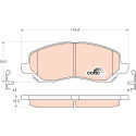 Set di 4 pastiglie dei freni COTEC