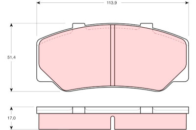 Set di 4 pastiglie freno TRW GDB329