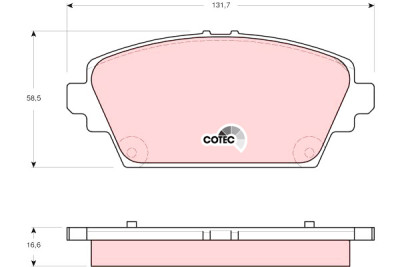 Set di 4 pastiglie freno COTEC TRW GDB3291