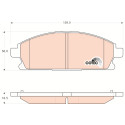 Set di 4 pastiglie dei freni COTEC