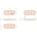 Set di 4 pastiglie freno COTEC TRW GDB3294