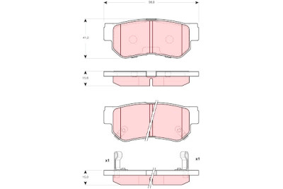 Set di 4 pastiglie freno TRW GDB3298