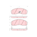 Set di 4 pastiglie freno COTEC TRW GDB3301