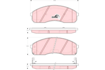 Set di 4 pastiglie freno COTEC TRW GDB3301