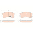 Set di 4 pastiglie freno COTEC TRW GDB3310