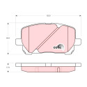 Set di 4 pastiglie dei freni COTEC