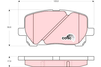 Set di 4 pastiglie dei freni COTEC