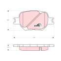 Set di 4 pastiglie freno COTEC TRW GDB3316