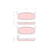 Set di 4 pastiglie freno TRW GDB3318