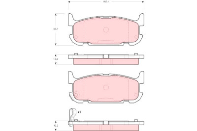 Set di 4 pastiglie freno TRW GDB3318