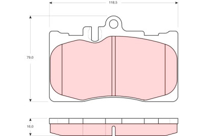 Set di 4 pastiglie freno TRW GDB3322