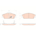 Set di 4 pastiglie freno COTEC TRW GDB3331
