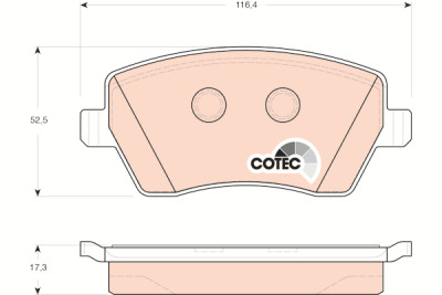 Set di 4 pastiglie freno COTEC TRW GDB3332