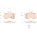 Set di 4 pastiglie dei freni COTEC