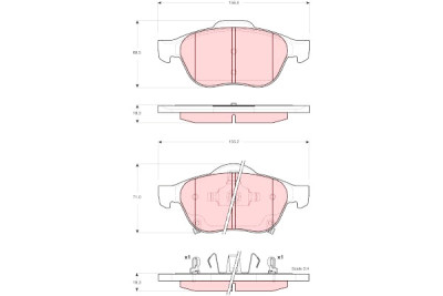 Set di 4 pastiglie freno TRW GDB3335
