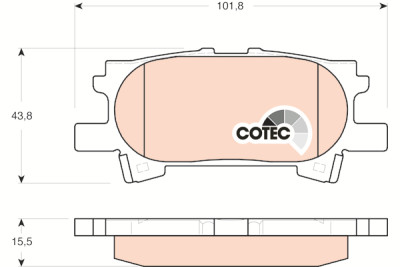 Set di 4 pastiglie freno COTEC TRW GDB3339