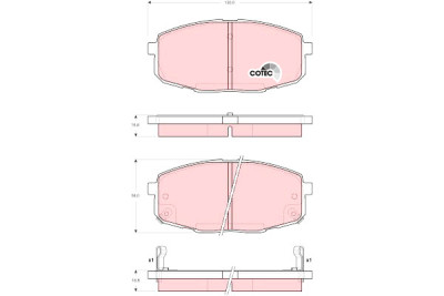 Set di 4 pastiglie freno COTEC TRW GDB3342