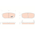 Set di 4 pastiglie freno COTEC TRW GDB3344