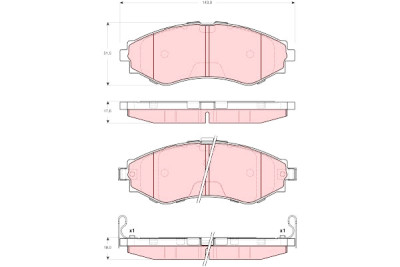 Set di 4 pastiglie freno TRW GDB3345