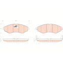 Set di 4 pastiglie freno COTEC TRW GDB3347
