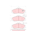 Set di 4 pastiglie freno COTEC TRW GDB3353