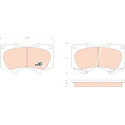 Set di 4 pastiglie freno COTEC TRW GDB3364