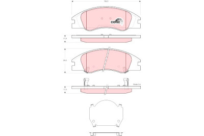Set di 4 pastiglie freno COTEC TRW GDB3367