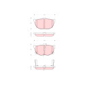 Set di 4 pastiglie freno TRW GDB3368
