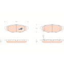 Set di 4 pastiglie dei freni COTEC