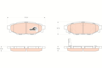 Set di 4 pastiglie freno COTEC TRW GDB3373