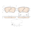 Set di 4 pastiglie freno COTEC TRW GDB3377