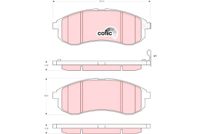 Set di 4 pastiglie freno COTEC TRW GDB3380