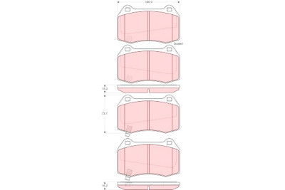 Set di 4 pastiglie freno TRW GDB3381