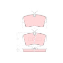 Set di 4 pastiglie freno TRW GDB339