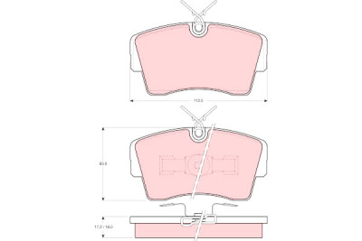 Set di 4 pastiglie freno TRW GDB339