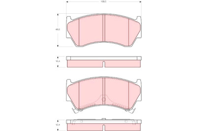 Set di 4 pastiglie freno TRW GDB3391