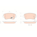 Set di 4 pastiglie freno COTEC TRW GDB3396