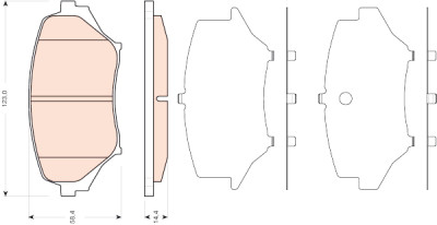 Set di 4 pastiglie freno TRW GDB3401