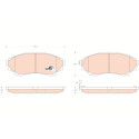 Set di 4 pastiglie dei freni COTEC