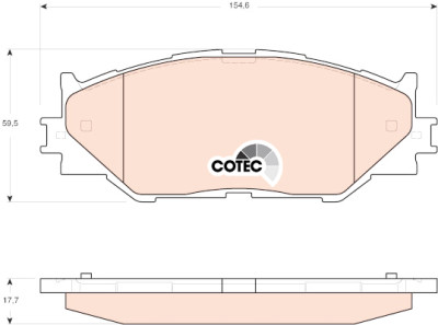 Set di 4 pastiglie freno COTEC TRW GDB3410